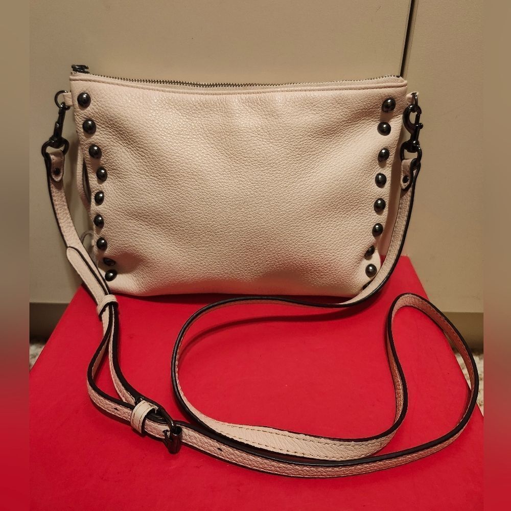 Rebecca Minkoff Pale Pink Pebbled Soft Leather Crossbody/Clutch Ret.$275